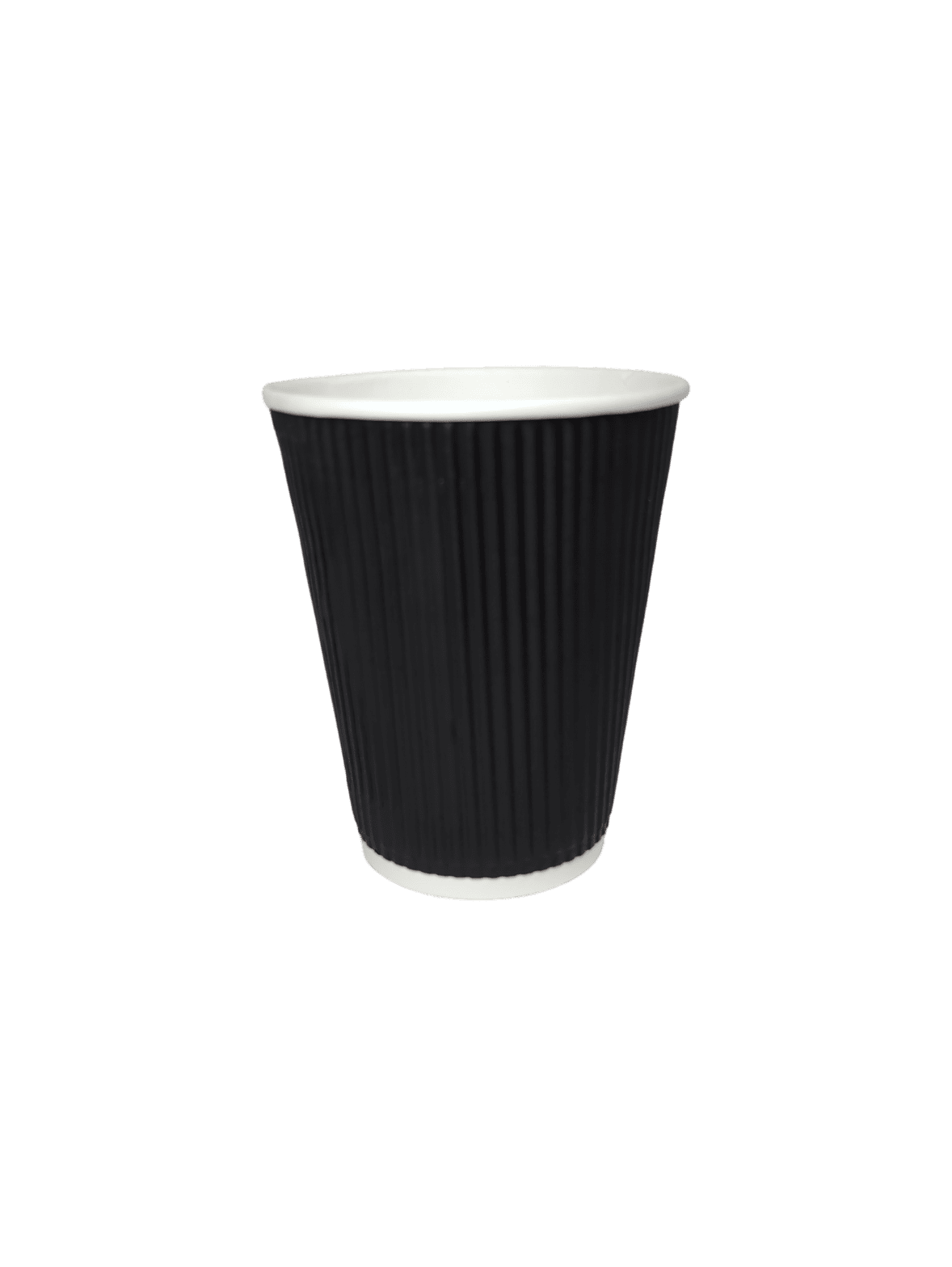 12 oz Ripple Wall Coffee Cups BLK 20x25/ctn