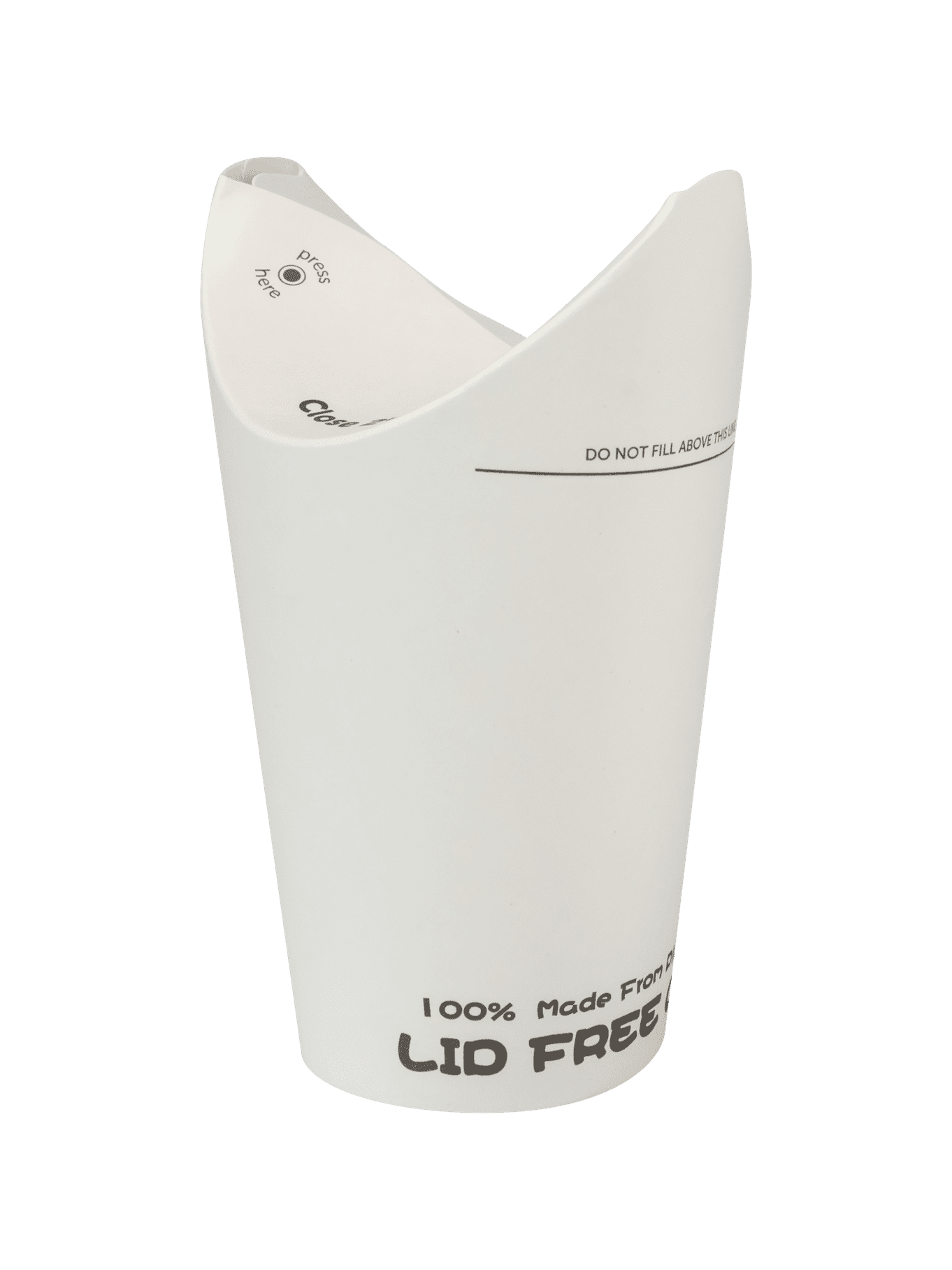 12 oz White Lid Free Paper Coffee Cups 500/ctn