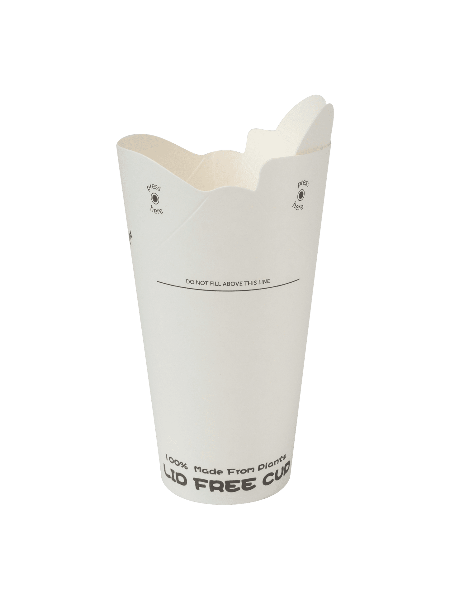 16 oz White Lid Free Paper Coffee Cups 500/ctn