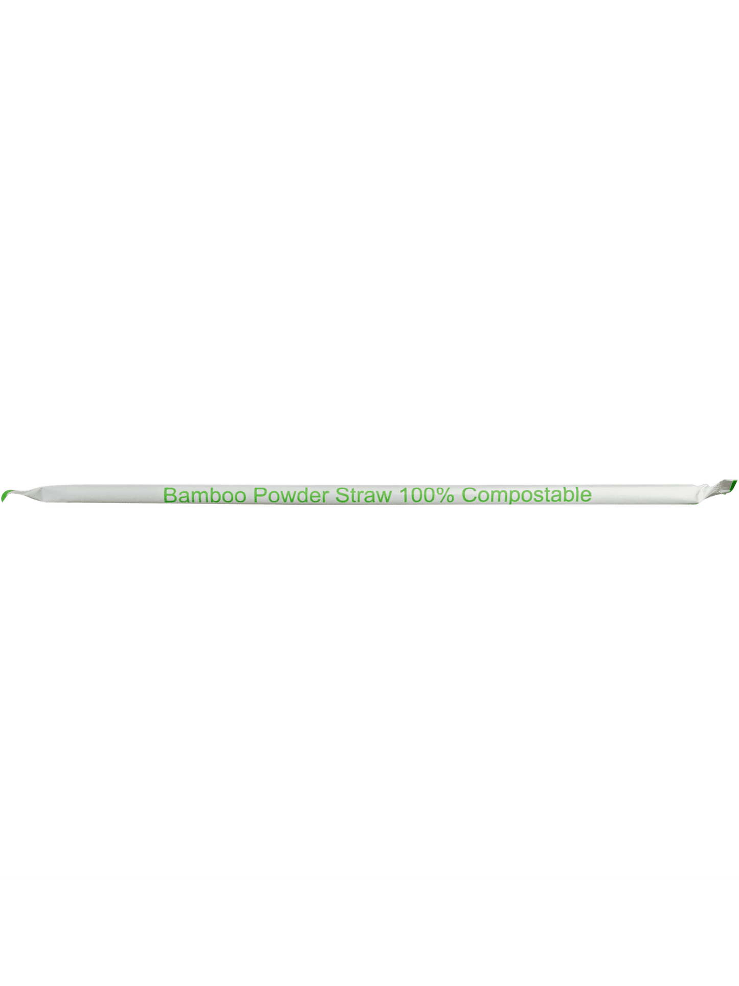 8” x 8mm Compostable Bamboo Straw Individually Wrapped 500/pk