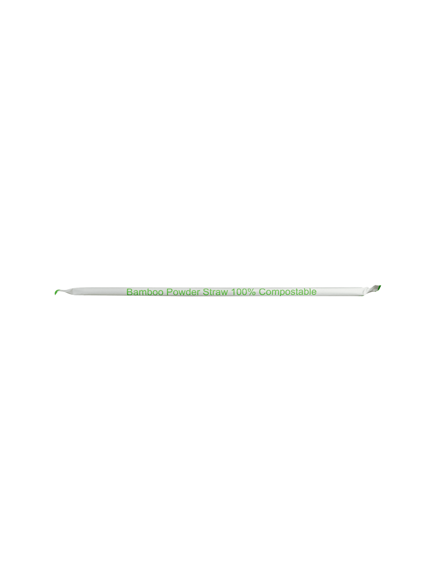 8” x 8mm Compostable Bamboo Straw Individually Wrapped 500/pk