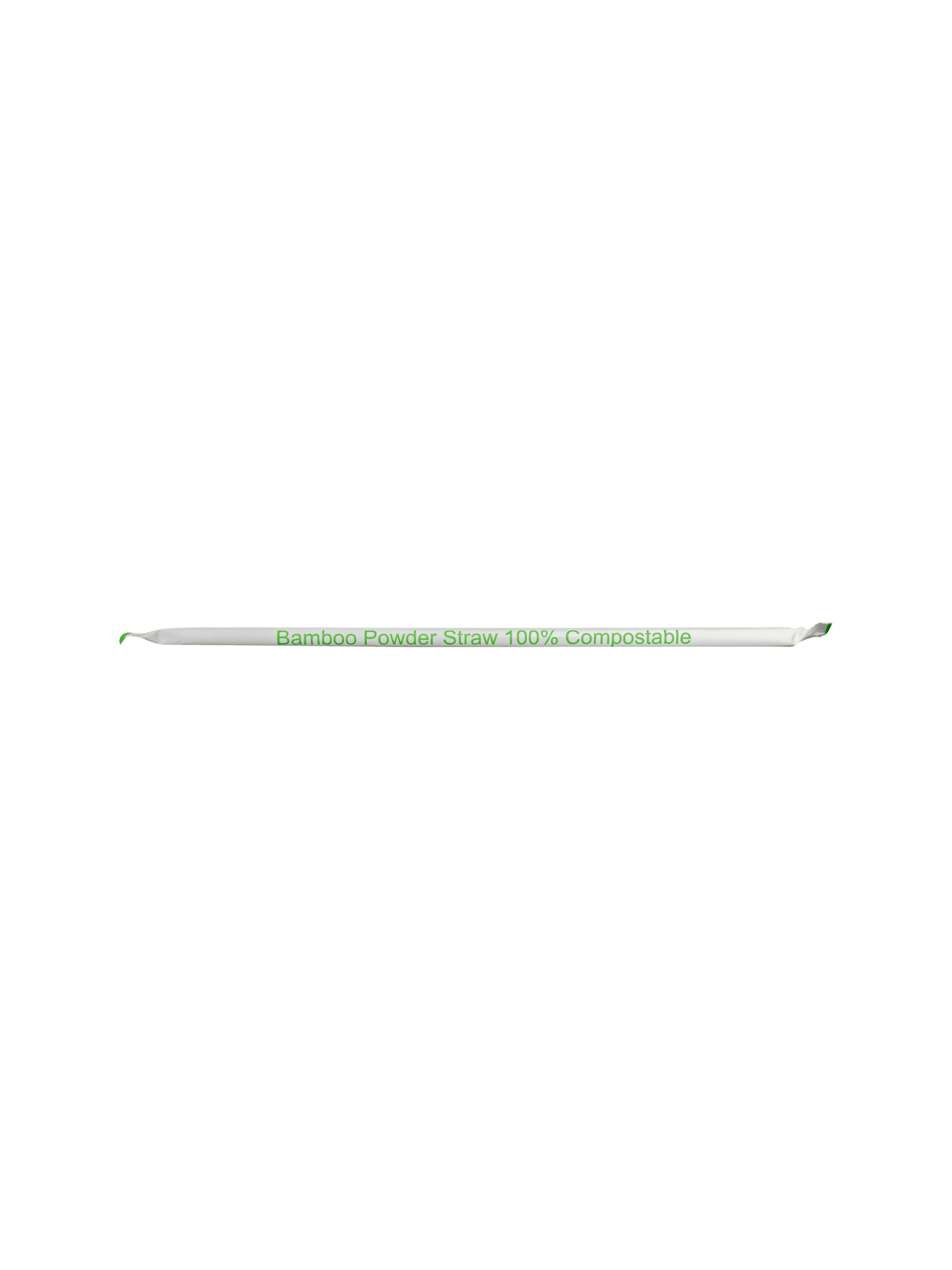 8” x 8mm Compostable Bamboo Straw Individually Wrapped 500/pk