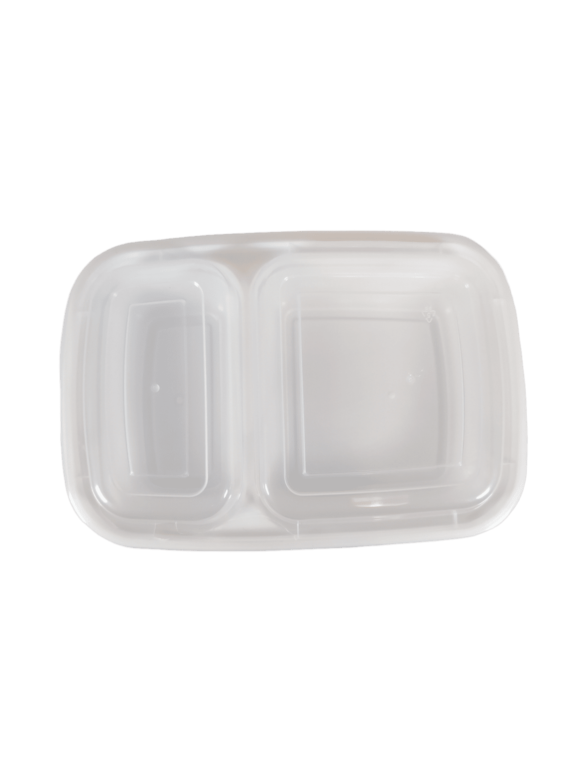 9 x 6” Microwave 2 Compartment Container White 150/combo