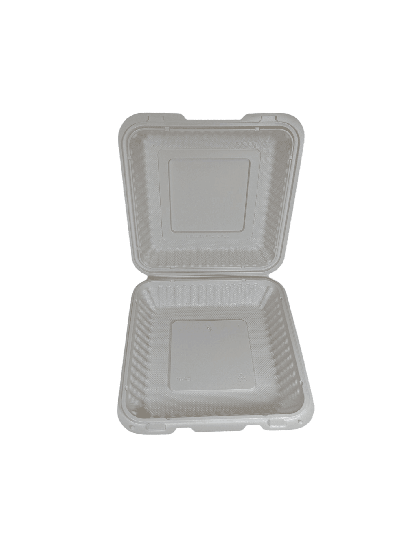 9 x 9 Plastic Hinged Container White 150/ctn