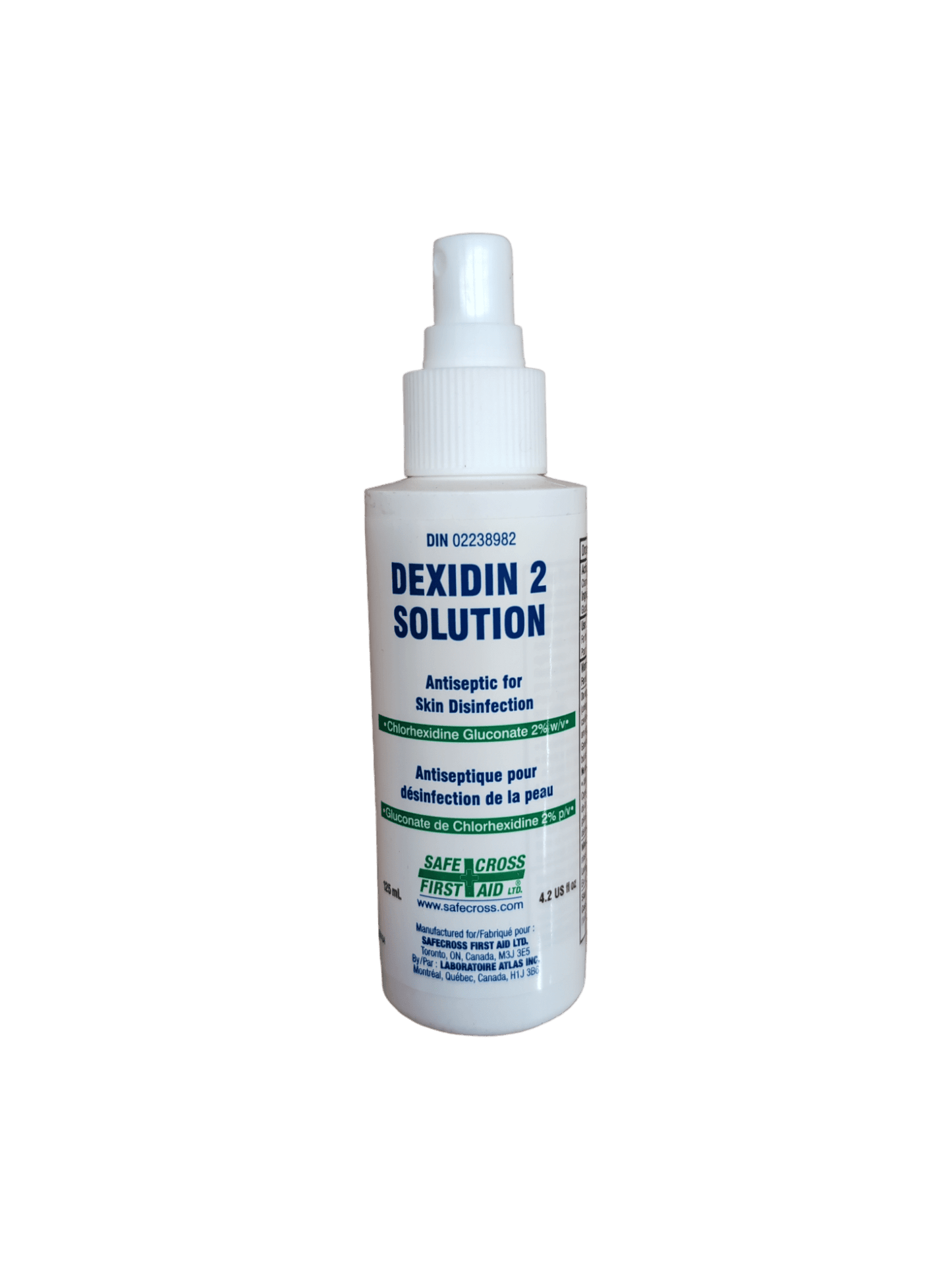 Antiseptic Skin Cleanser Chlorhexidine Gluconate 2% 125ml Spray