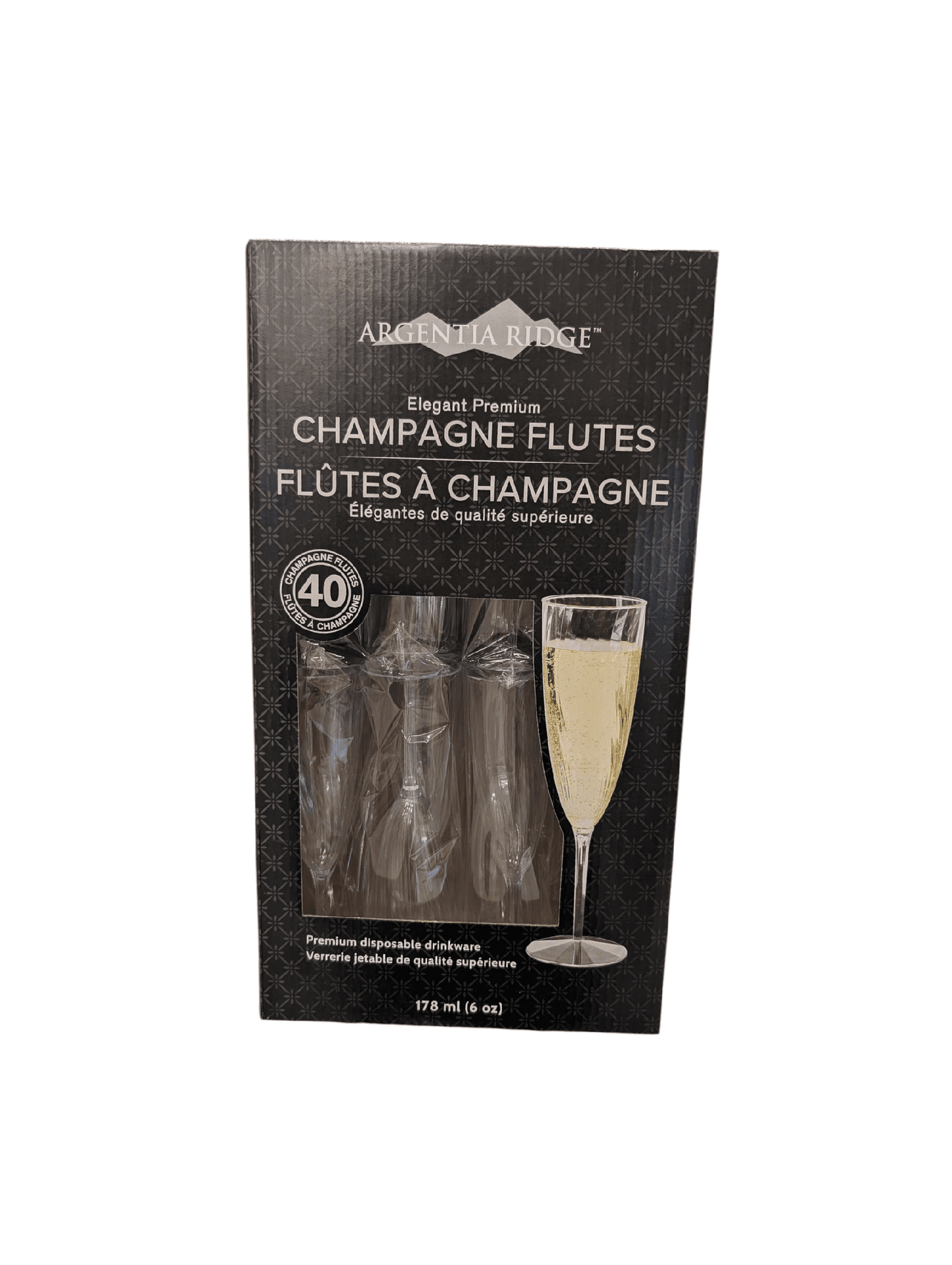 Champagne Glass Plastic Crystal 40/ctn