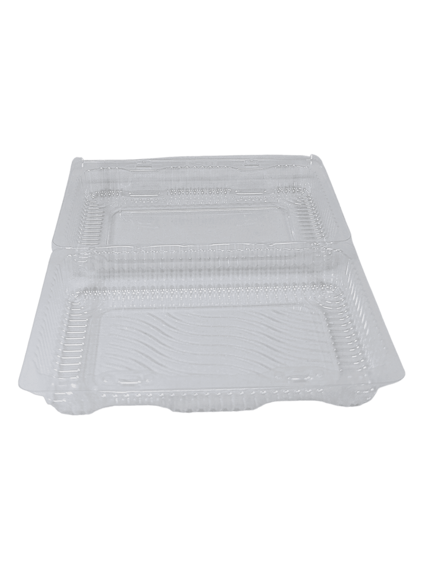 Clear Hinged Lunch Box, Shallow, 8 x 5.75 x 2.5” VEL022 500/ct