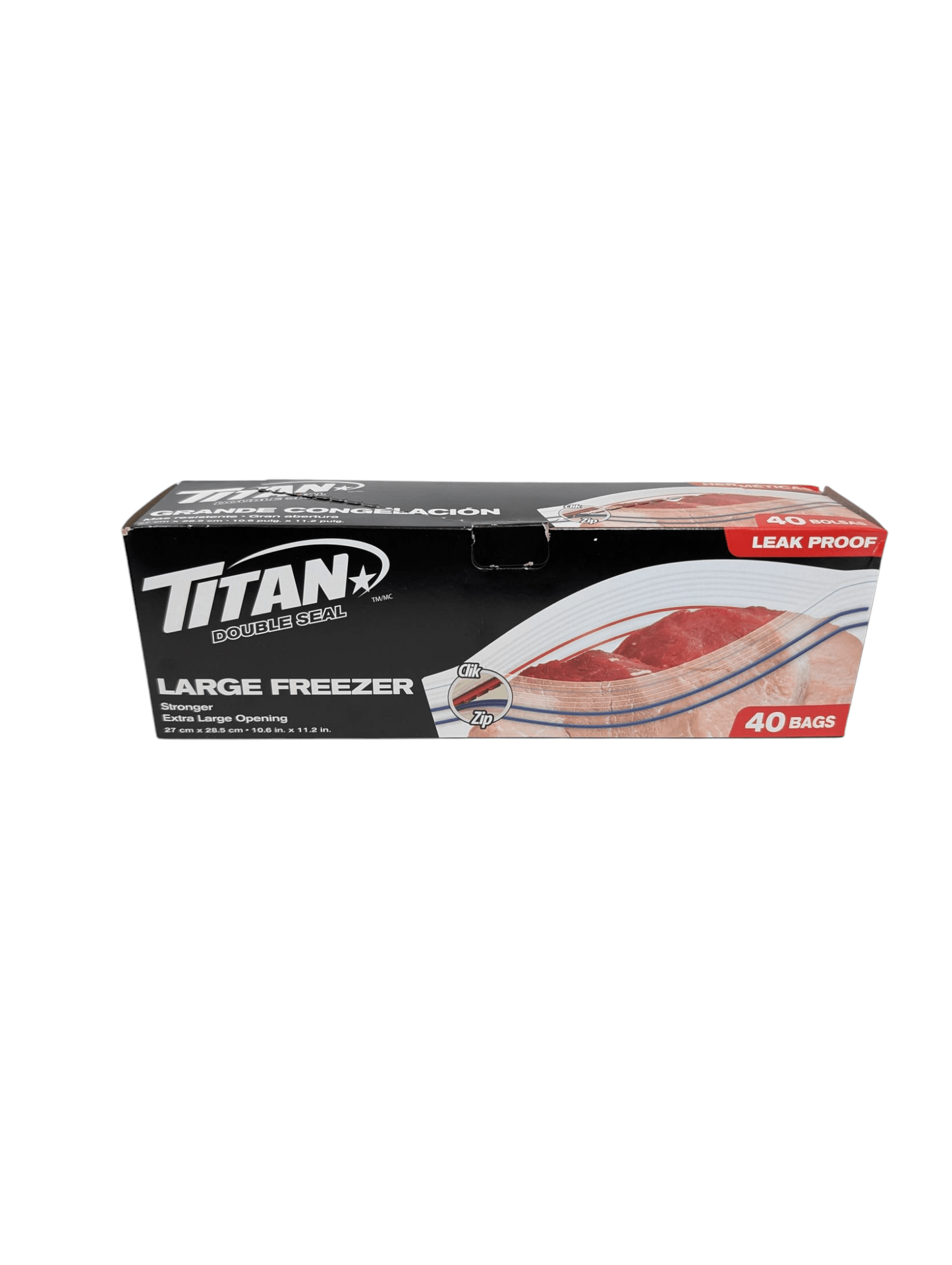 Freezer Bags 10.6 x 11.2" Double Zip Close 40/bx