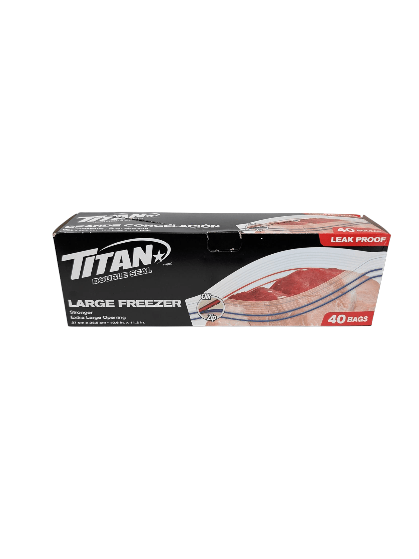 Freezer Bags 10.6 x 11.2" Double Zip Close 40/bx