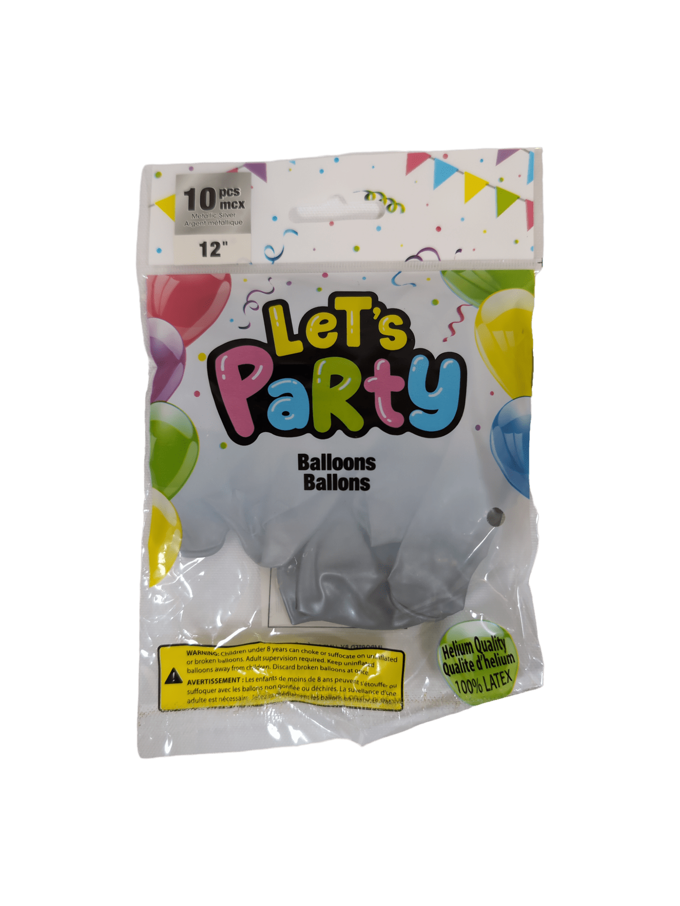 Metallic Silver 12" Balloon 10/pk
