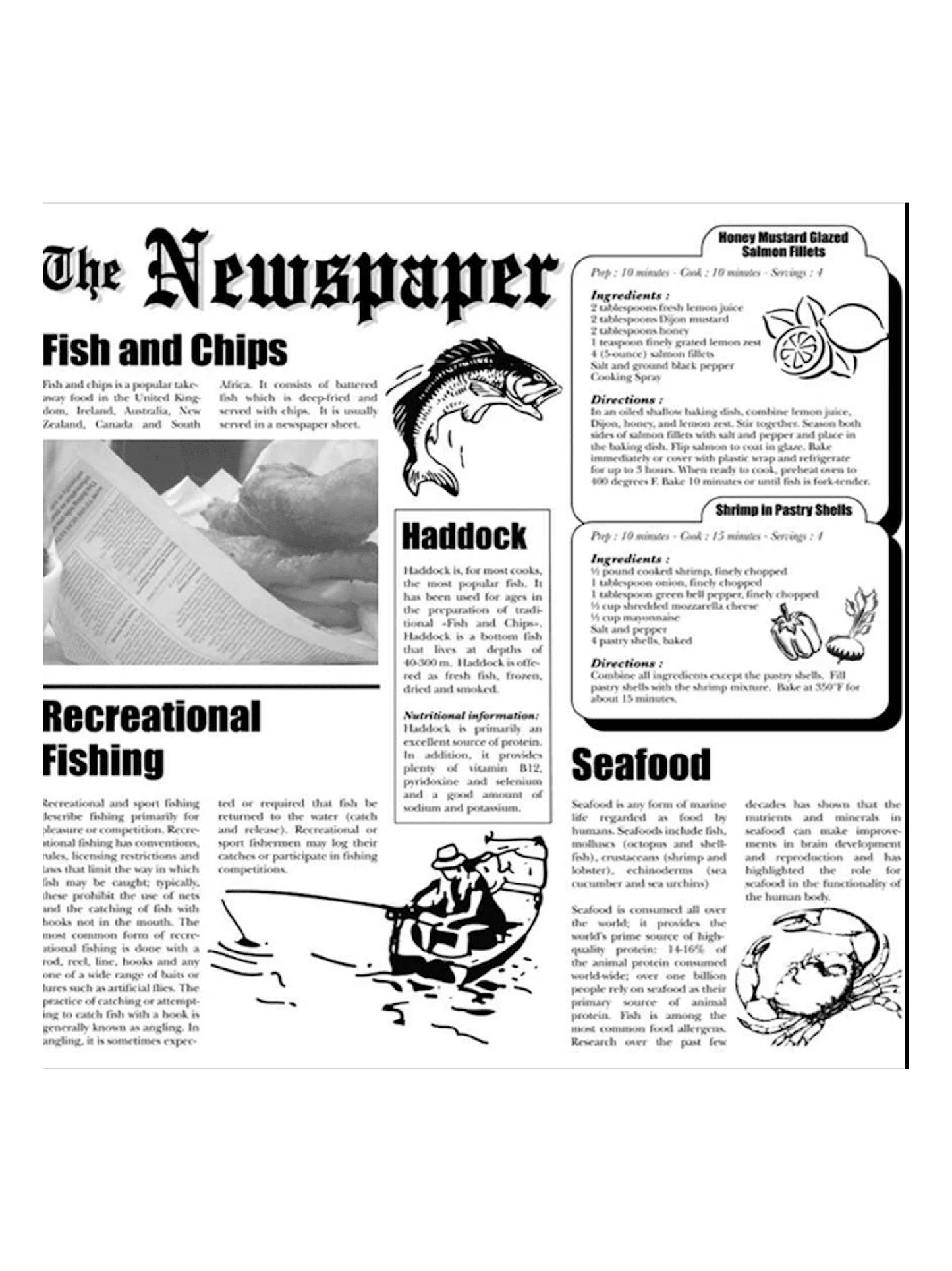 Newspaper Print Greaseproof Liner 12 x 12" 1000/ctn