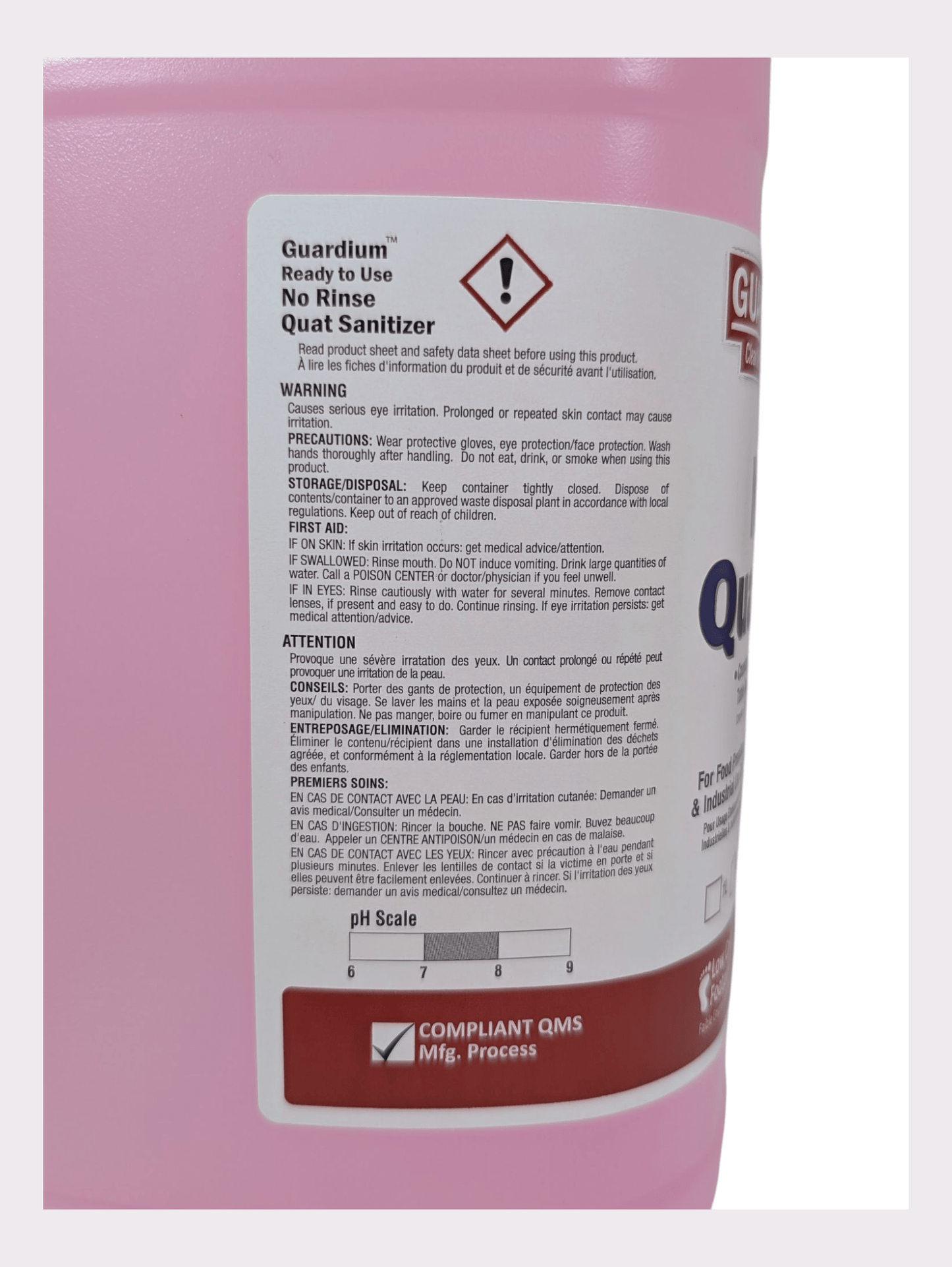 No Rinse Quat Sanitizer 4 x 4L