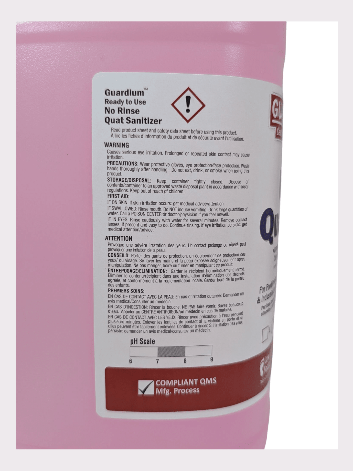 No Rinse Quat Sanitizer 4 x 4L
