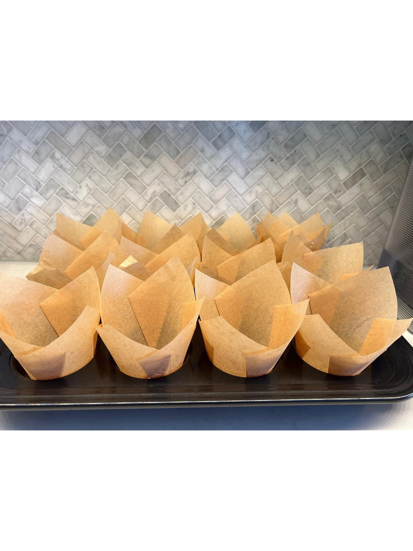 Tulip Muffin Cupcake Cups - Light Brown 10slv/ctn 195/sleeve
