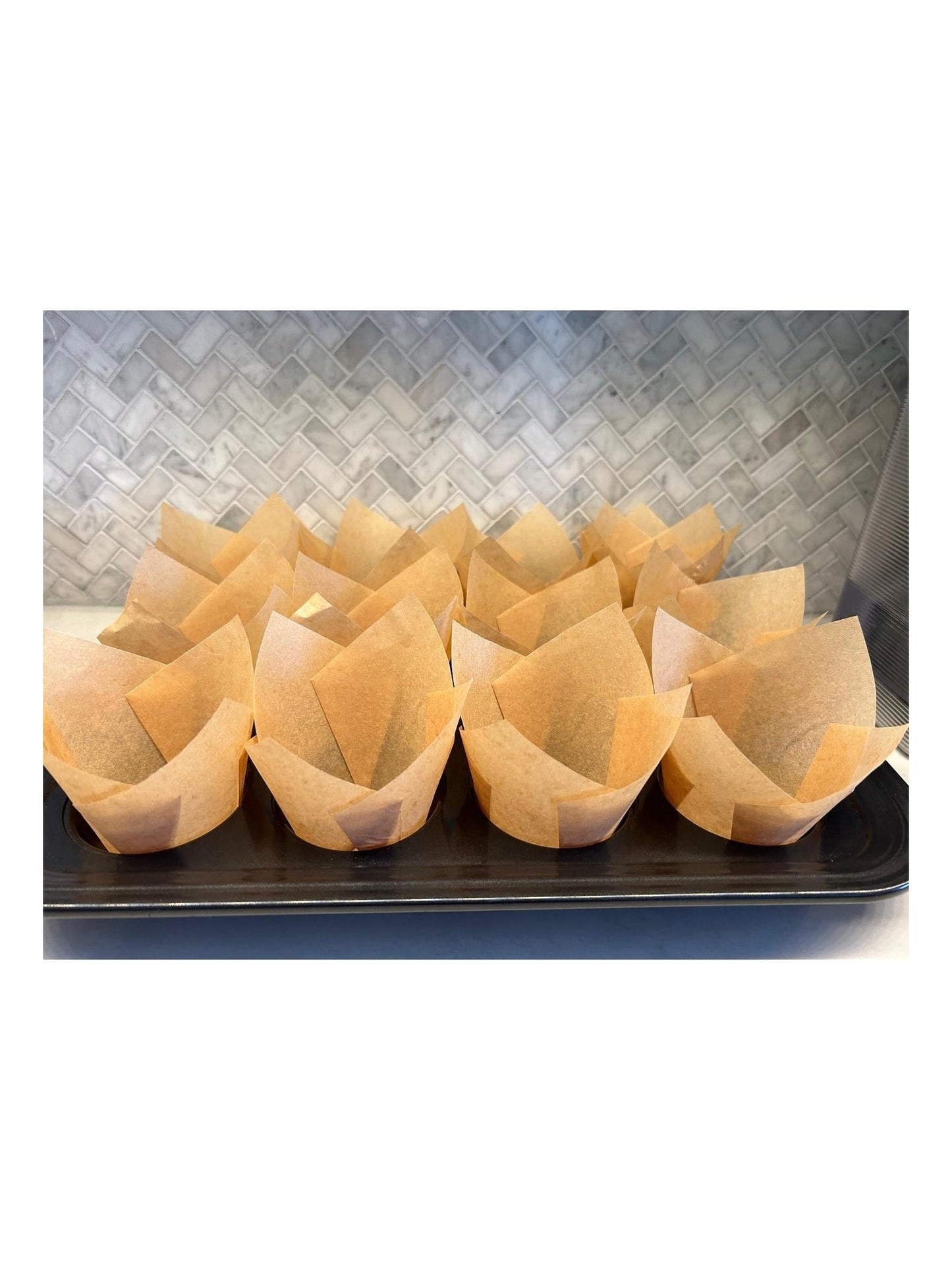 Tulip Muffin Cupcake Cups - Light Brown 10slv/ctn 195/sleeve