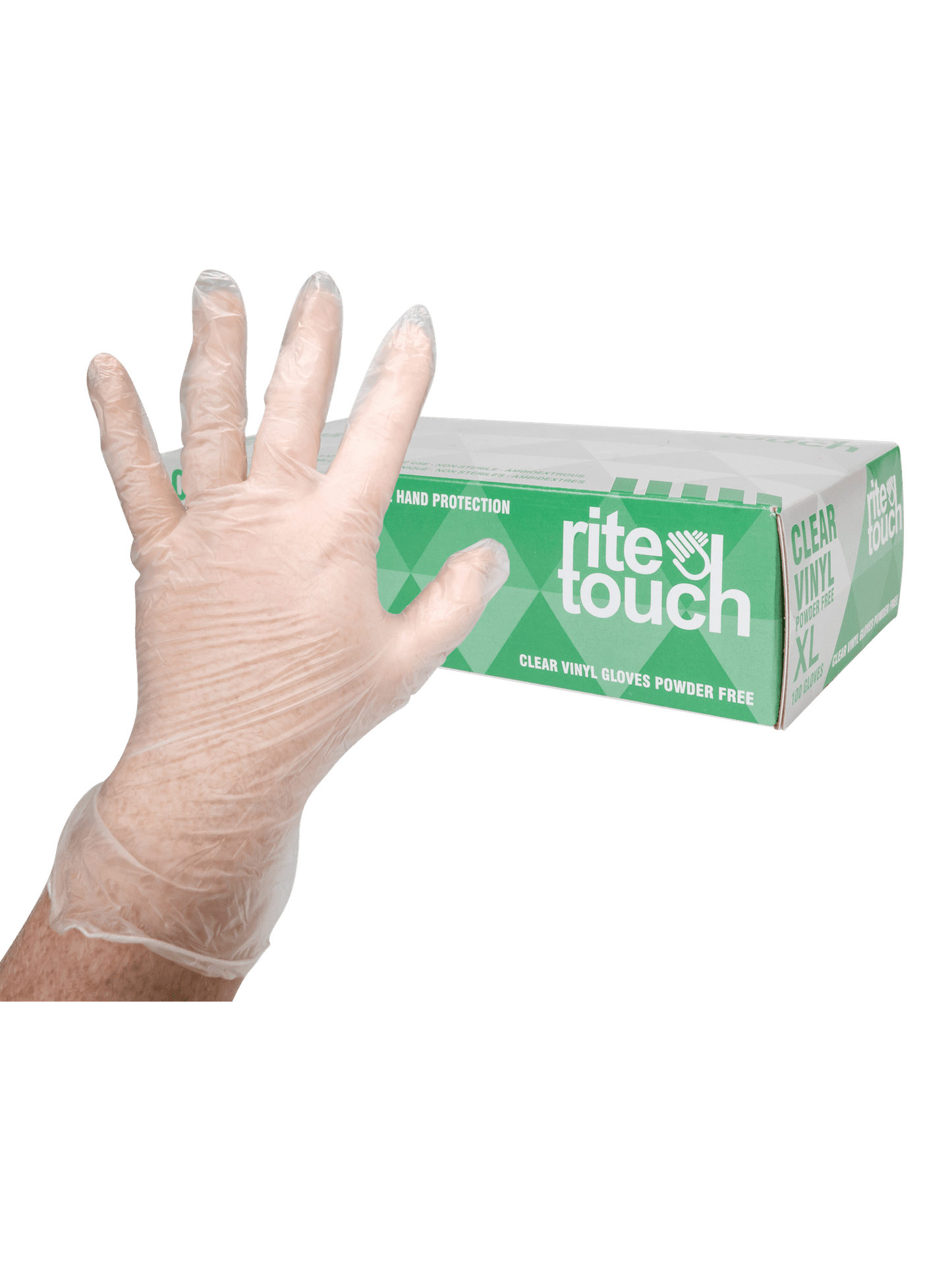 Vinyl Gloves X-Large Powder Free 100/pk