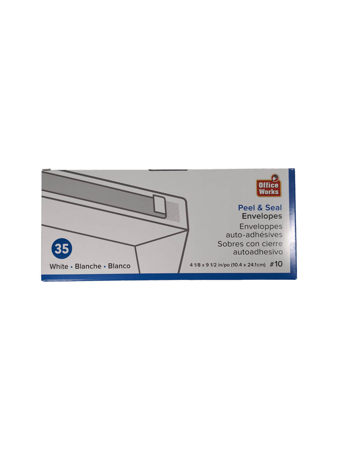 White Envelopes #10 Peal n Seal 35/pk