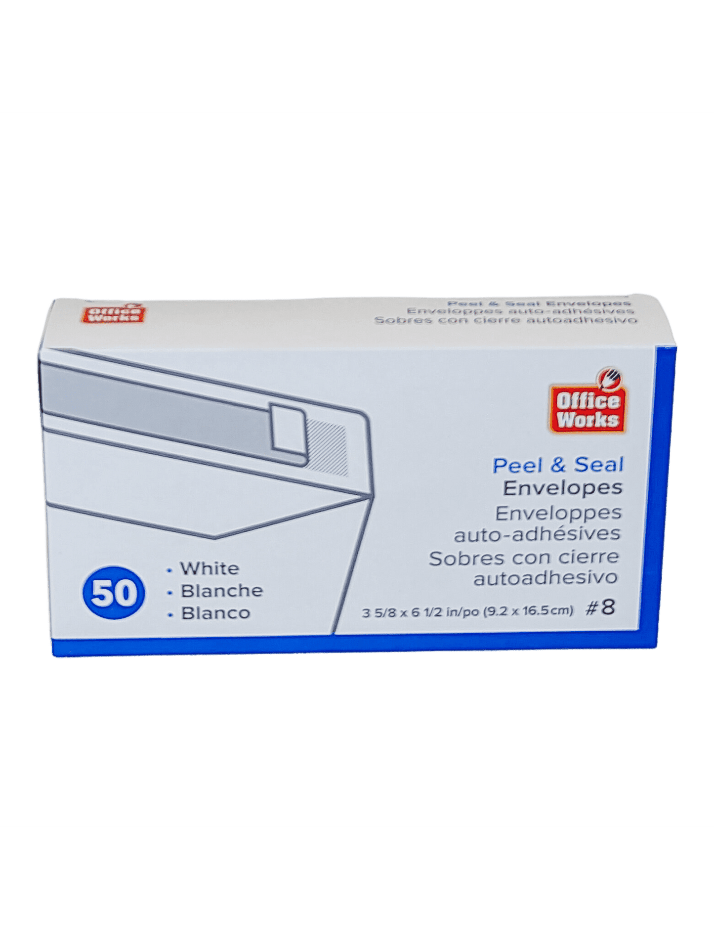 White Envelopes #8 Peal n Seal 50/pk
