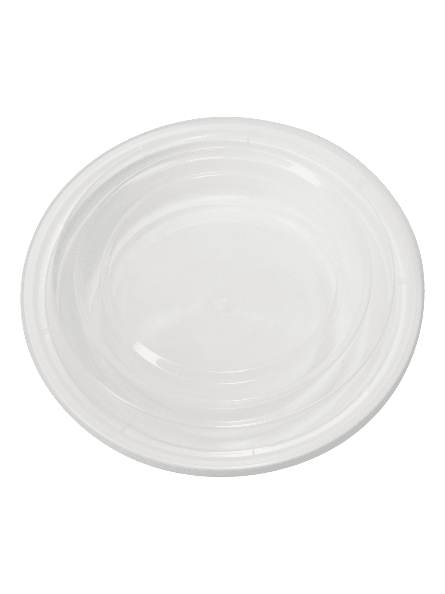 White Microwave container 7” Round with clear lid - 24oz. 150/ct