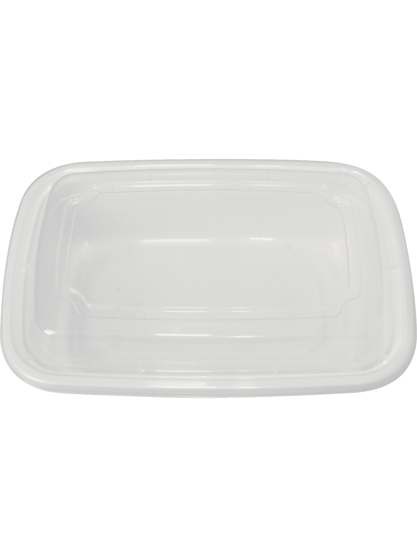 White Microwave container with clear lid 8x6” - 38oz. 150/ct