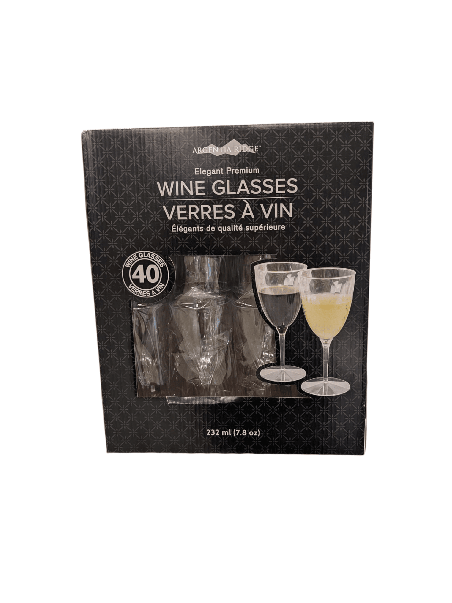 Wine Glass Plastic Crystal 40/ctn