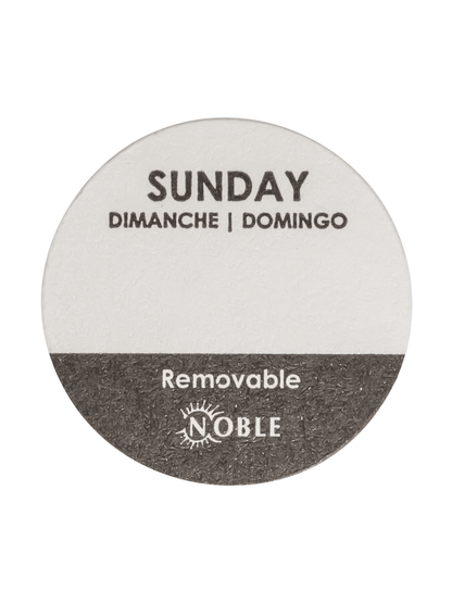 1” Removable Day dot labels Sunday 1000/roll