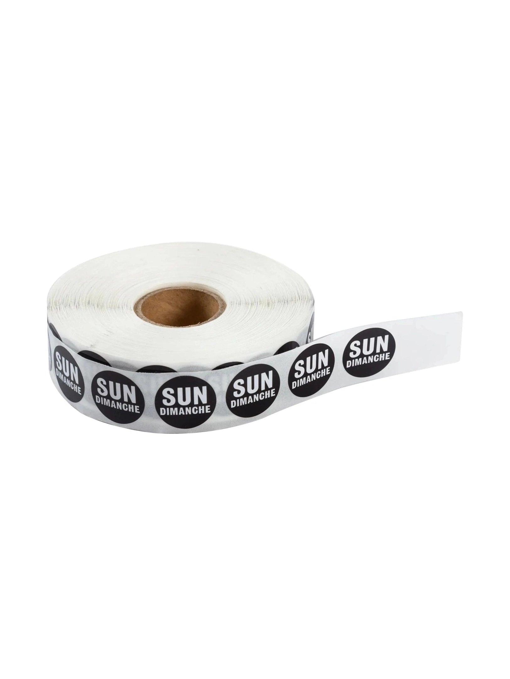 1” Removable Day dot labels Sunday
