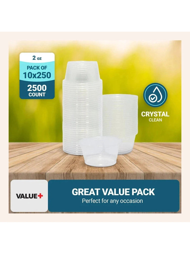 2oz Portion cups Translucent CS - 2500/ctn