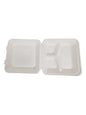 3 Compartment 9 x 9 Bagasse Hinged Container 200/ctn