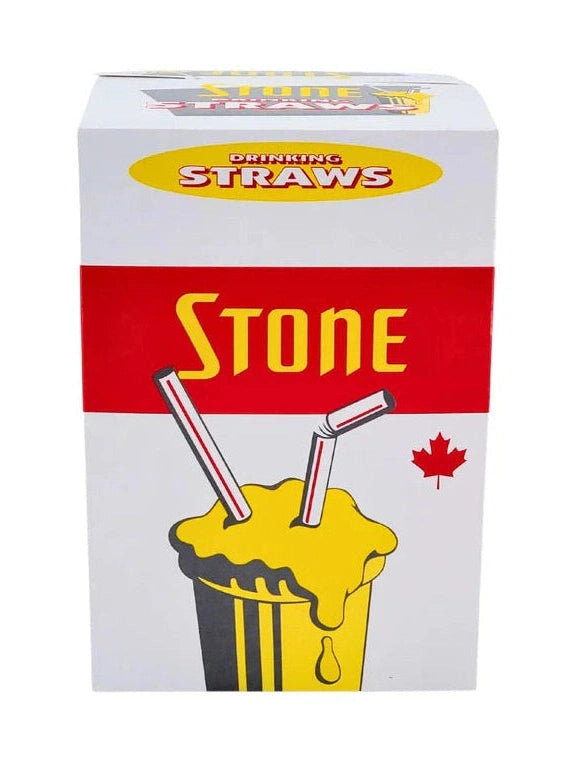 8" Wrapped Milkshake Straw White 500/pk
