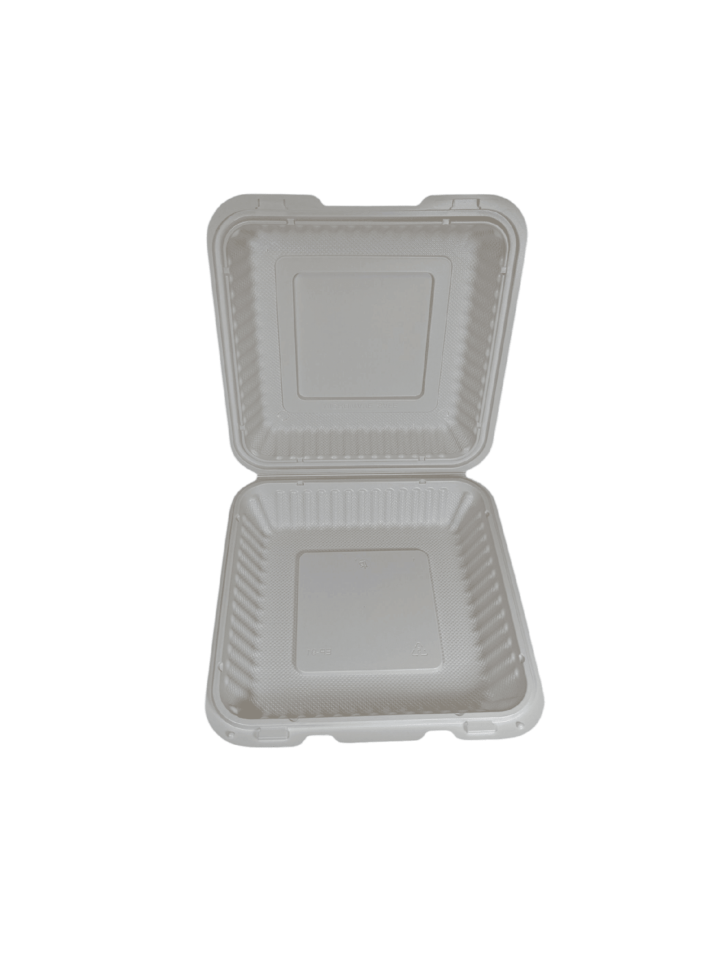 9 x 9 Plastic Hinged Container White 150/ctn