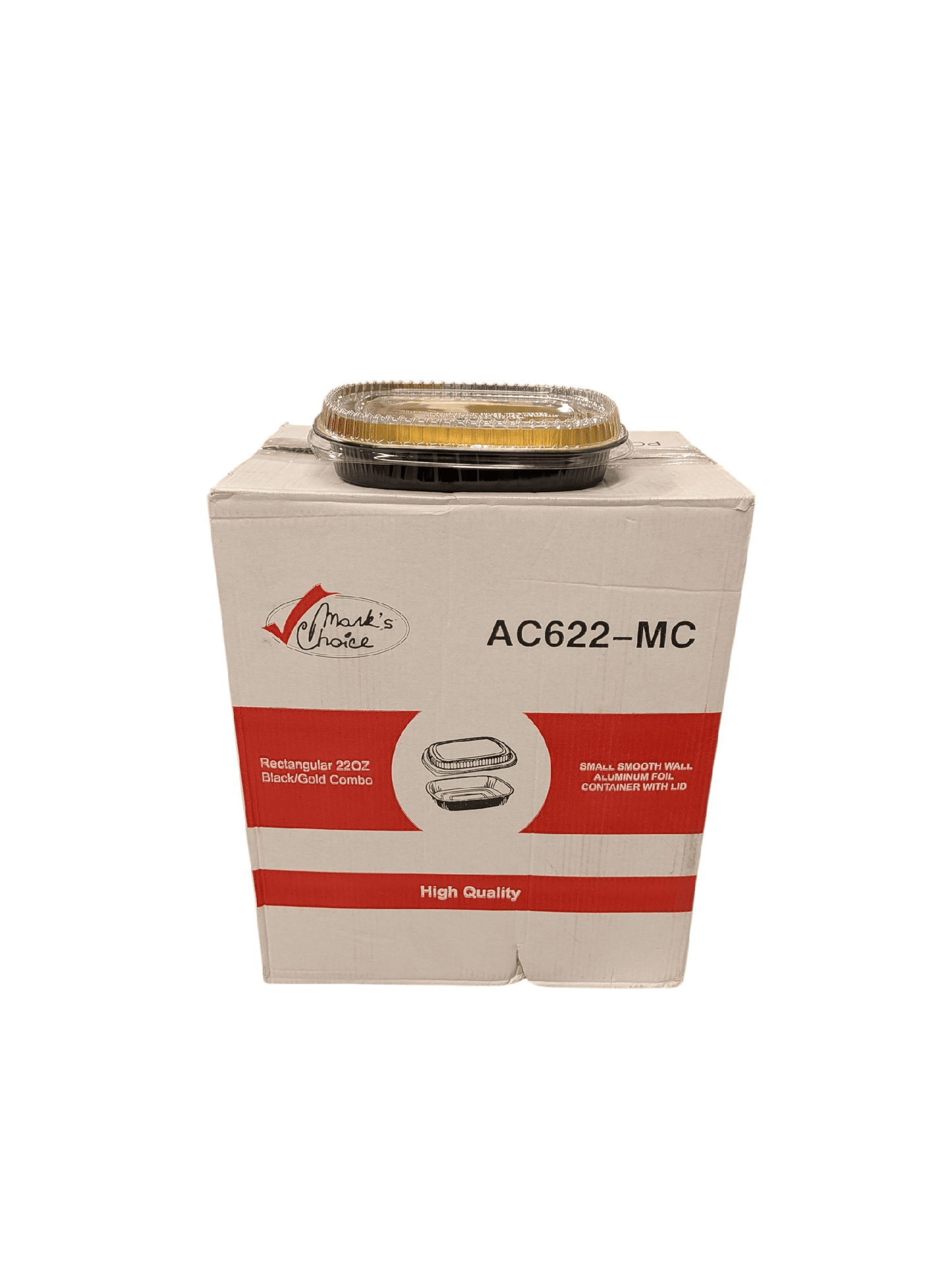 Black Gold Container Rectangle Small 22oz. mc 100/ctn