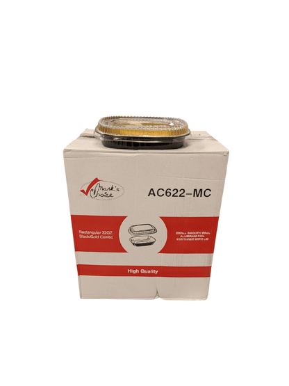 Black Gold Container Rectangle Small 22oz. mc 100/ctn