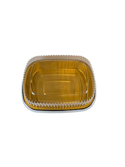Black & Gold Foil Medium Entree Container 52oz. 120/ctn *LIMITED TIME SPECIAL