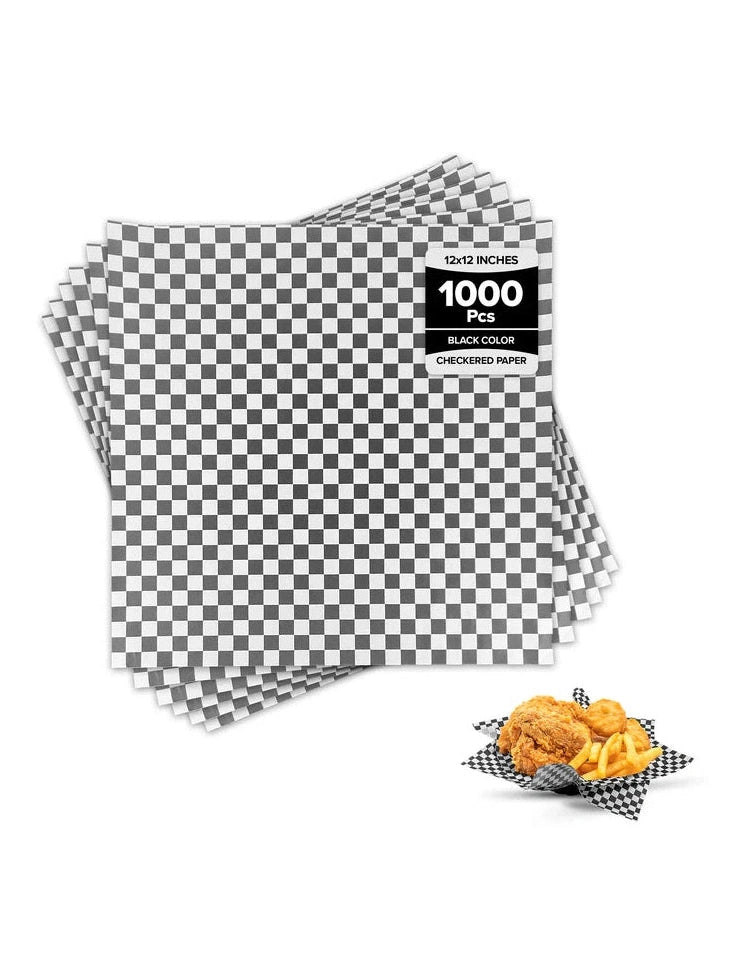 Checker Liner Black 12x12” 1000/ctn