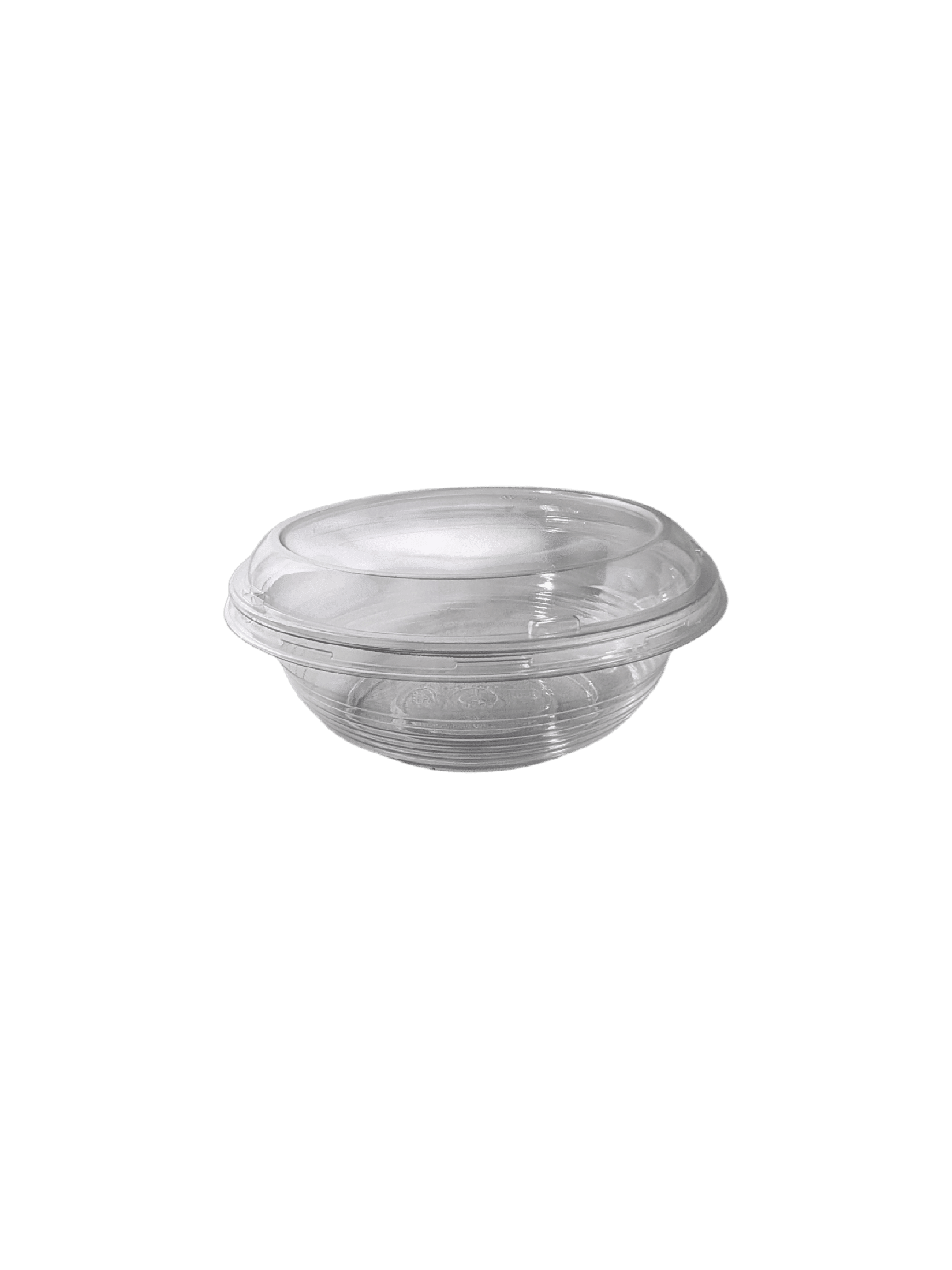 Clear Round Salad Bowl with Lid 24oz. 150/sets