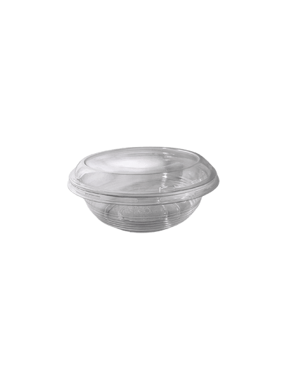Clear Round Salad Bowl with Lid 24oz. 150/sets