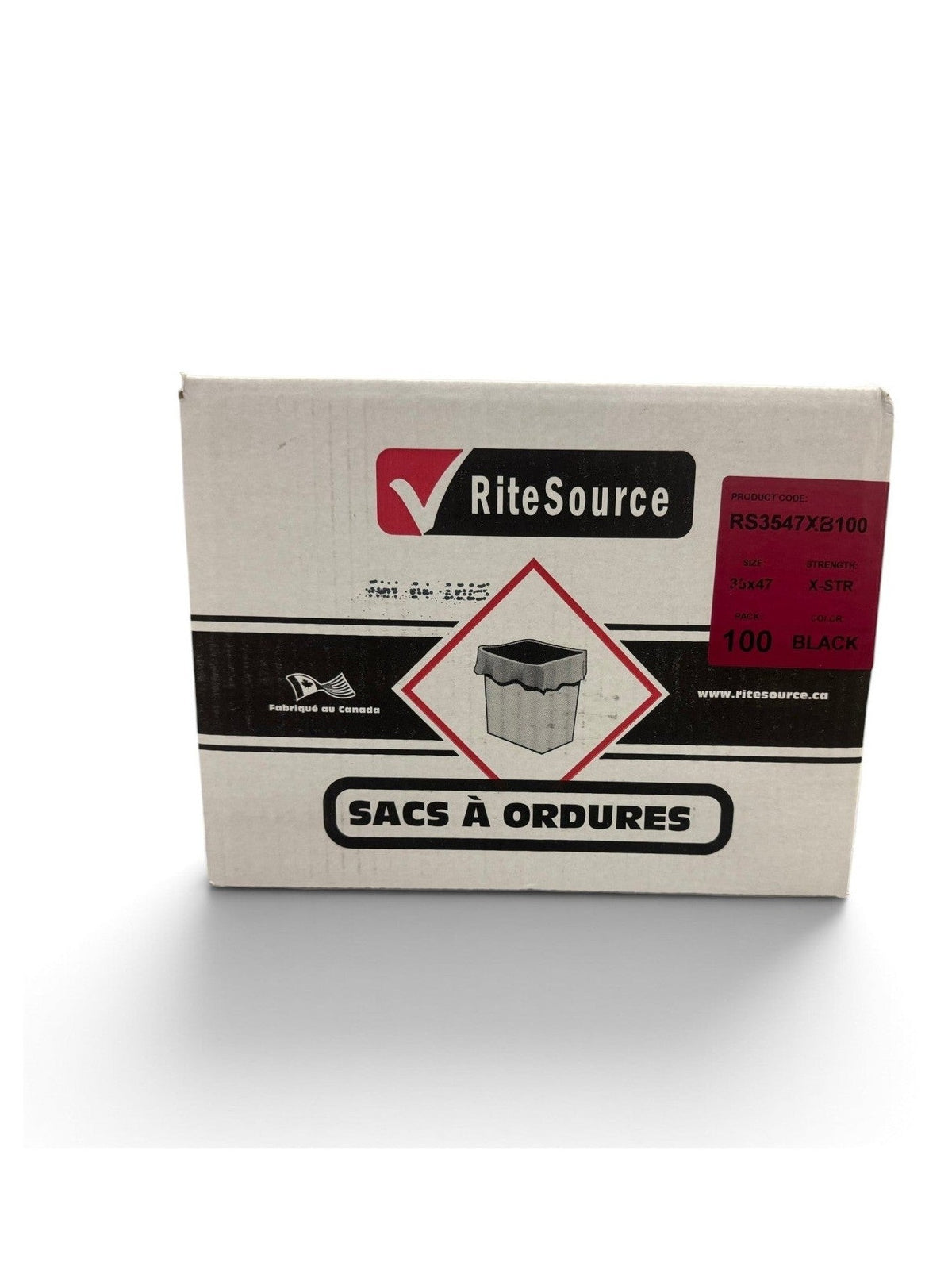 Garbage bags 35 x 47” Black X-Strong - 100/ctn