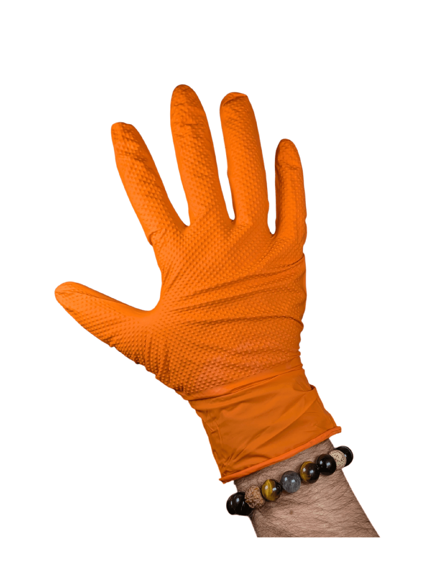 Nitrile Orange Grizzly Grip Diamond Textured 100/pk