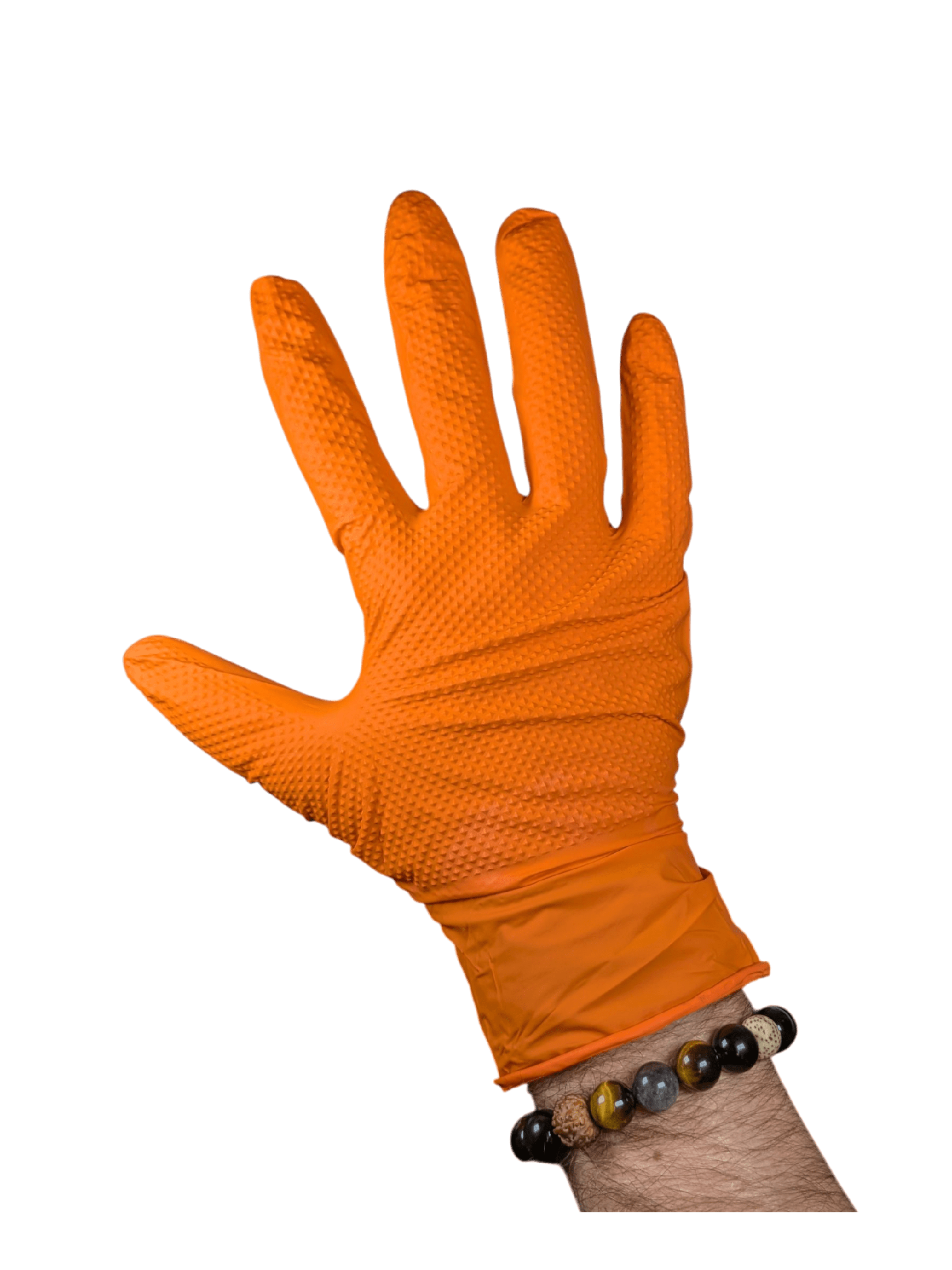 Nitrile Orange Grizzly Grip Diamond Textured 100/pk