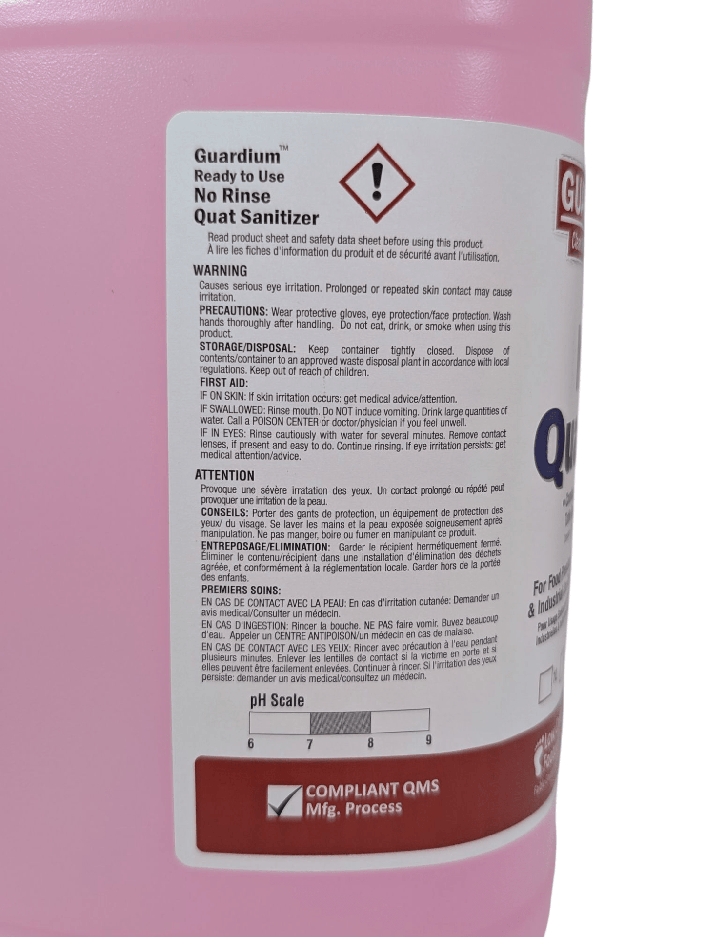 No Rinse Quat Sanitizer 4 x 4L