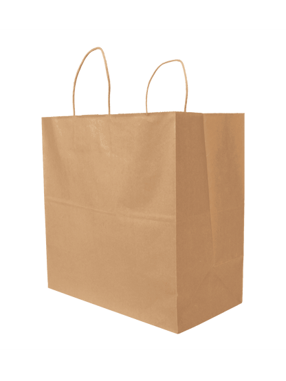 Paper Take-Out Bag with handle - 5 x 3 x 8” 250/ctn