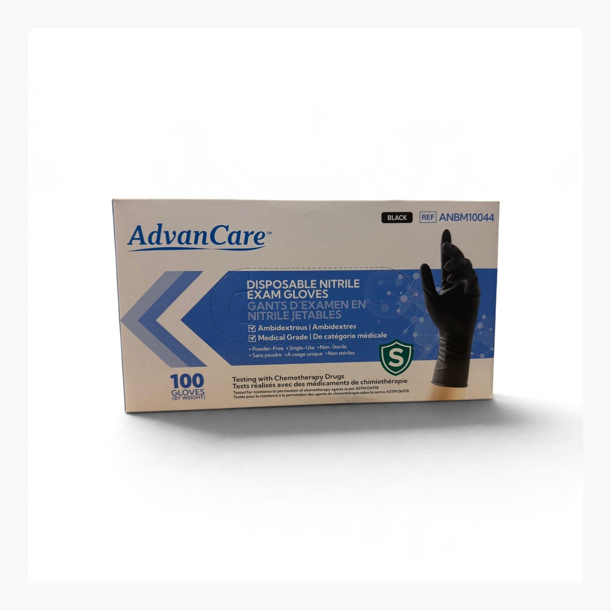 Nitrile Gloves Small Black Powder Free 100/pk cue-supplies
