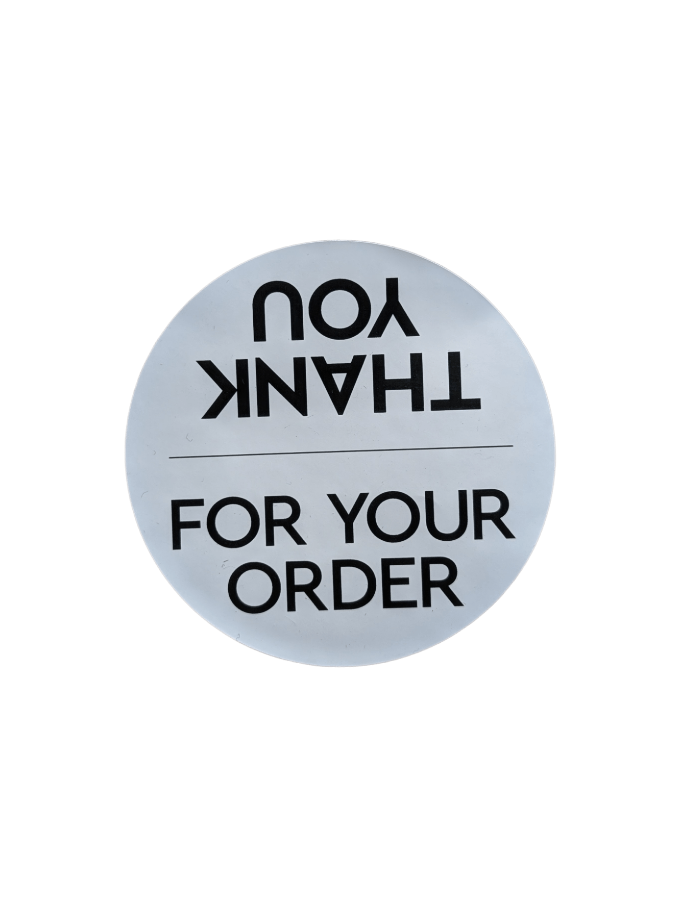 Thank you Inverted label 2.25