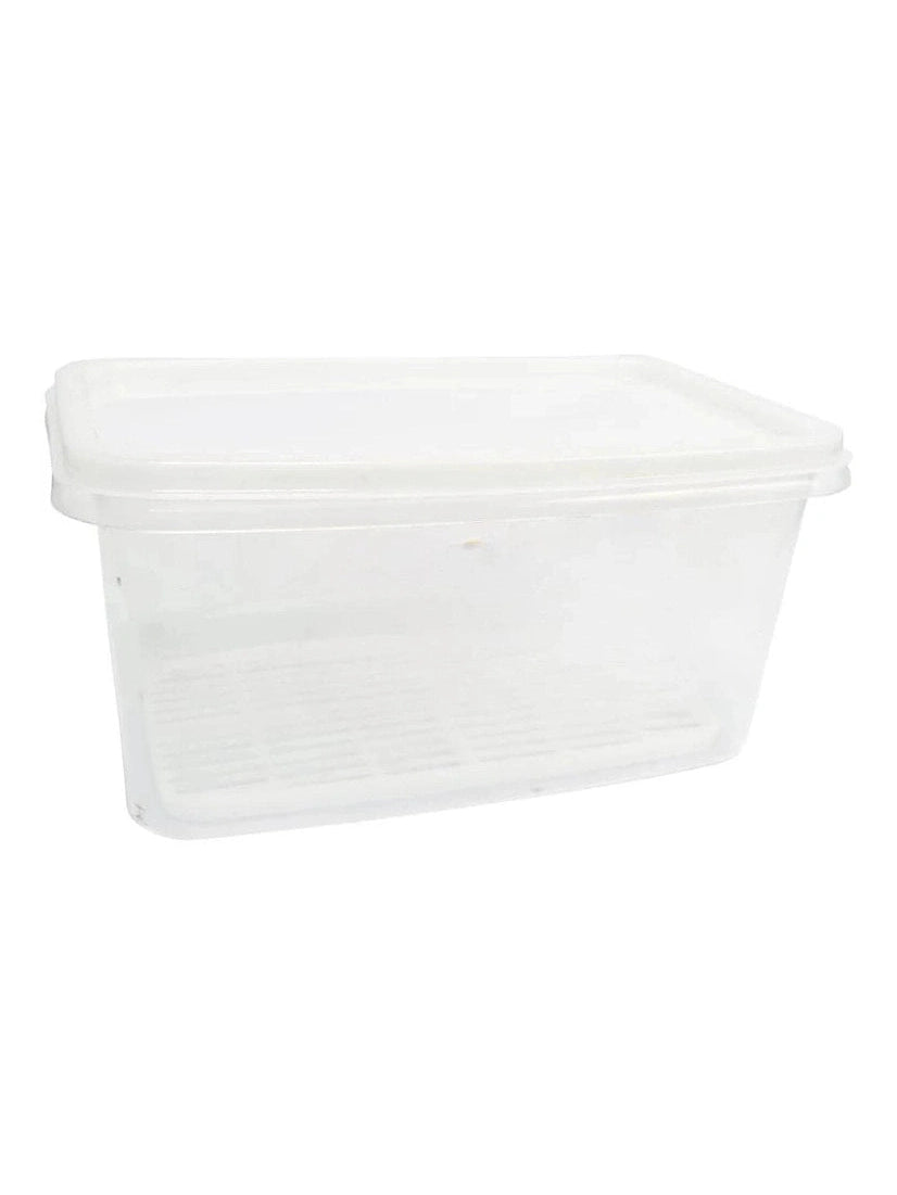 White Microwave Container 5 x 4" with clear Lid - 12oz - 150/ct
