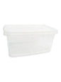 White Microwave Container 5 x 4" with clear Lid - 12oz - 150/ct