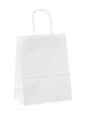 White Paper Take-Out Bag with handle 8 x 4 x 10