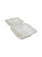 Bagasse Hinged Container 6x6 biodegradable 400/ct